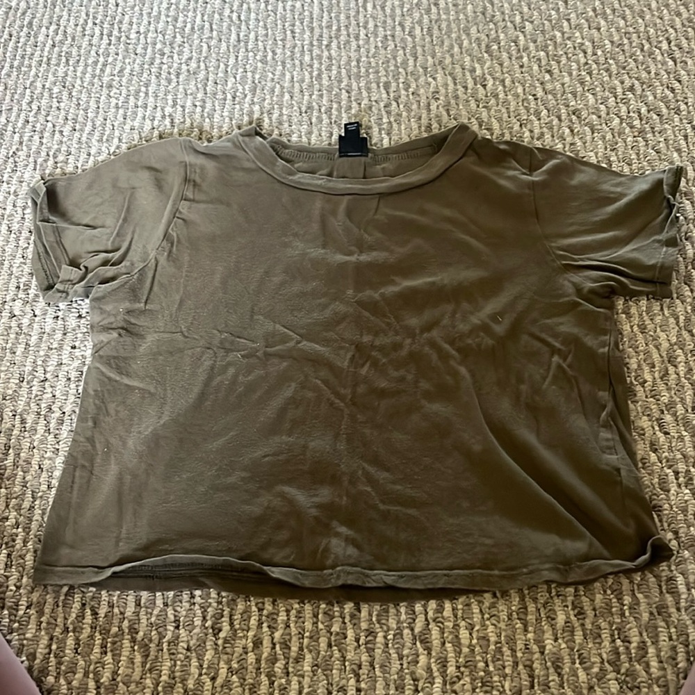 Green crop top